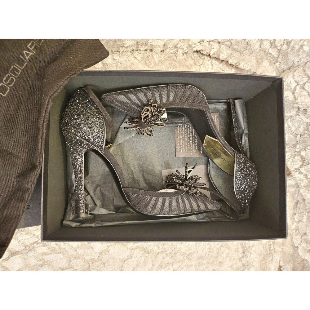 Dsquared2 Decollette black glitter stilettos, size IT 40, US 9, NIB - Picture 13 of 16